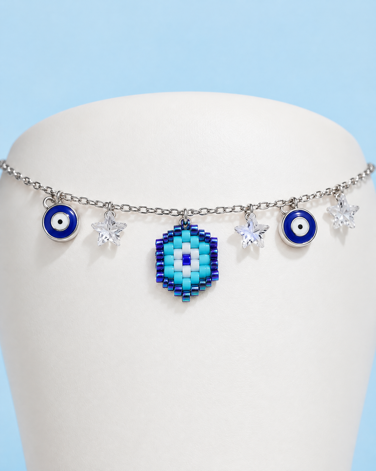 Evil Eye Charm Bracelet front view