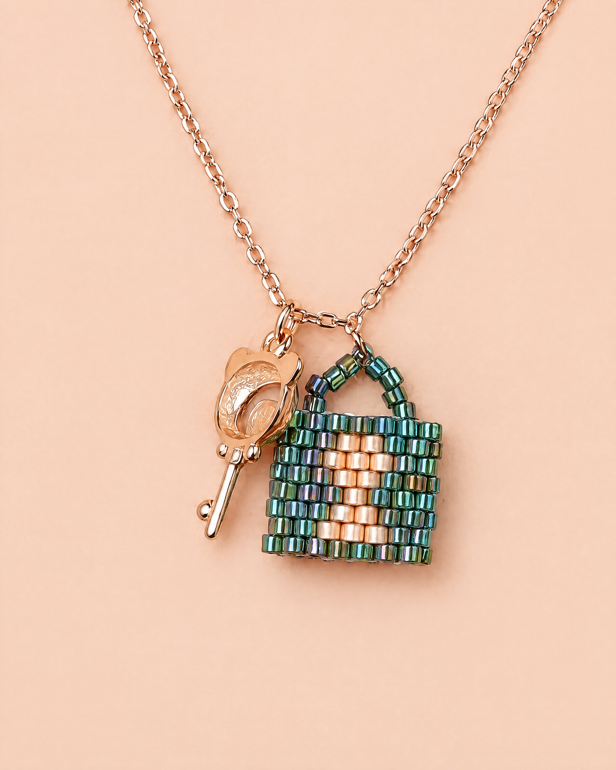 Emerald Padlock Pendant - product